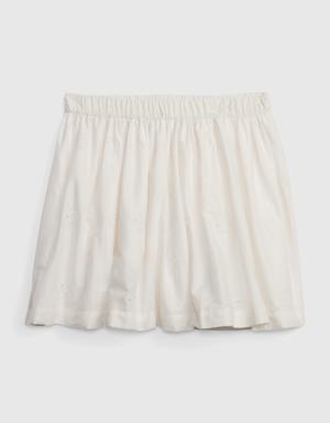 Kids Pull-On Skirt white
