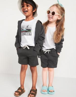 Unisex Functional Drawstring Pull-On Shorts for Toddler black