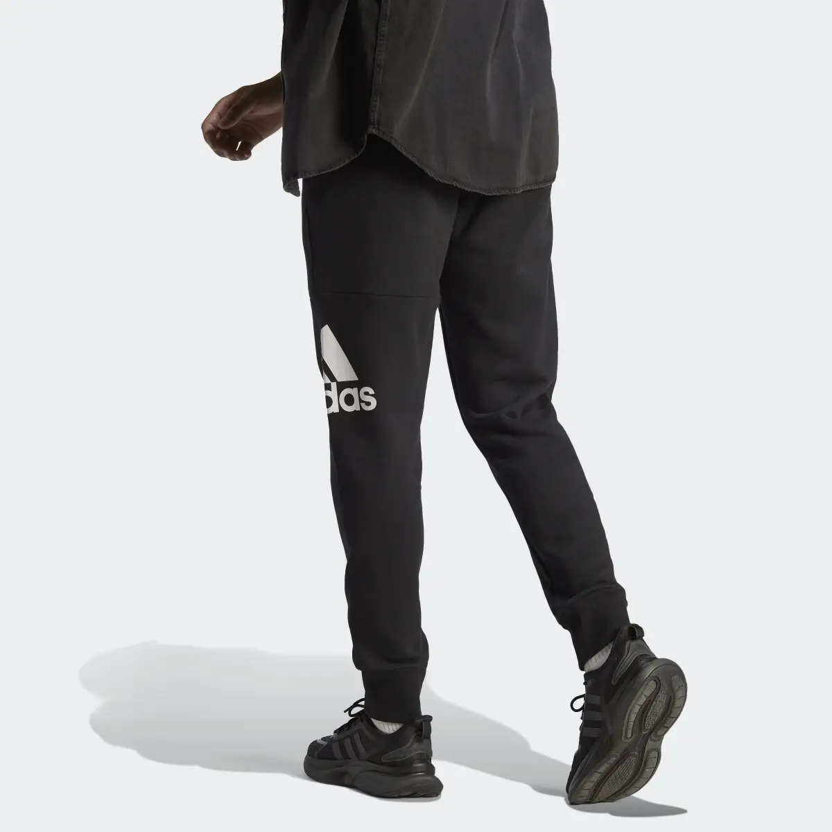 Adidas Essentials French Terry Tapered Cuff Logo Hose. 3