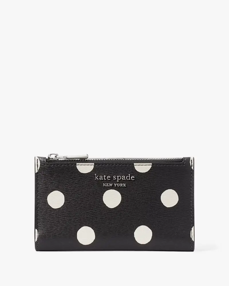 Kate Spade Morgan Sunshine Dot Small Slim Bifold Wallet. 1