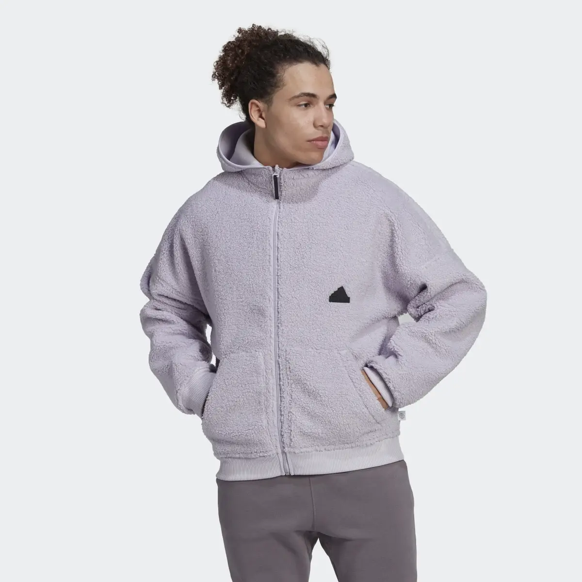 Adidas Polar Fleece Full-Zip Sweatshirt. 2