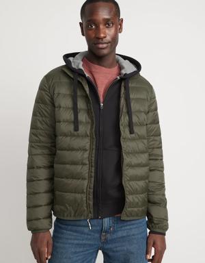 Water-Resistant Lightweight Quilted Jacket for Men green