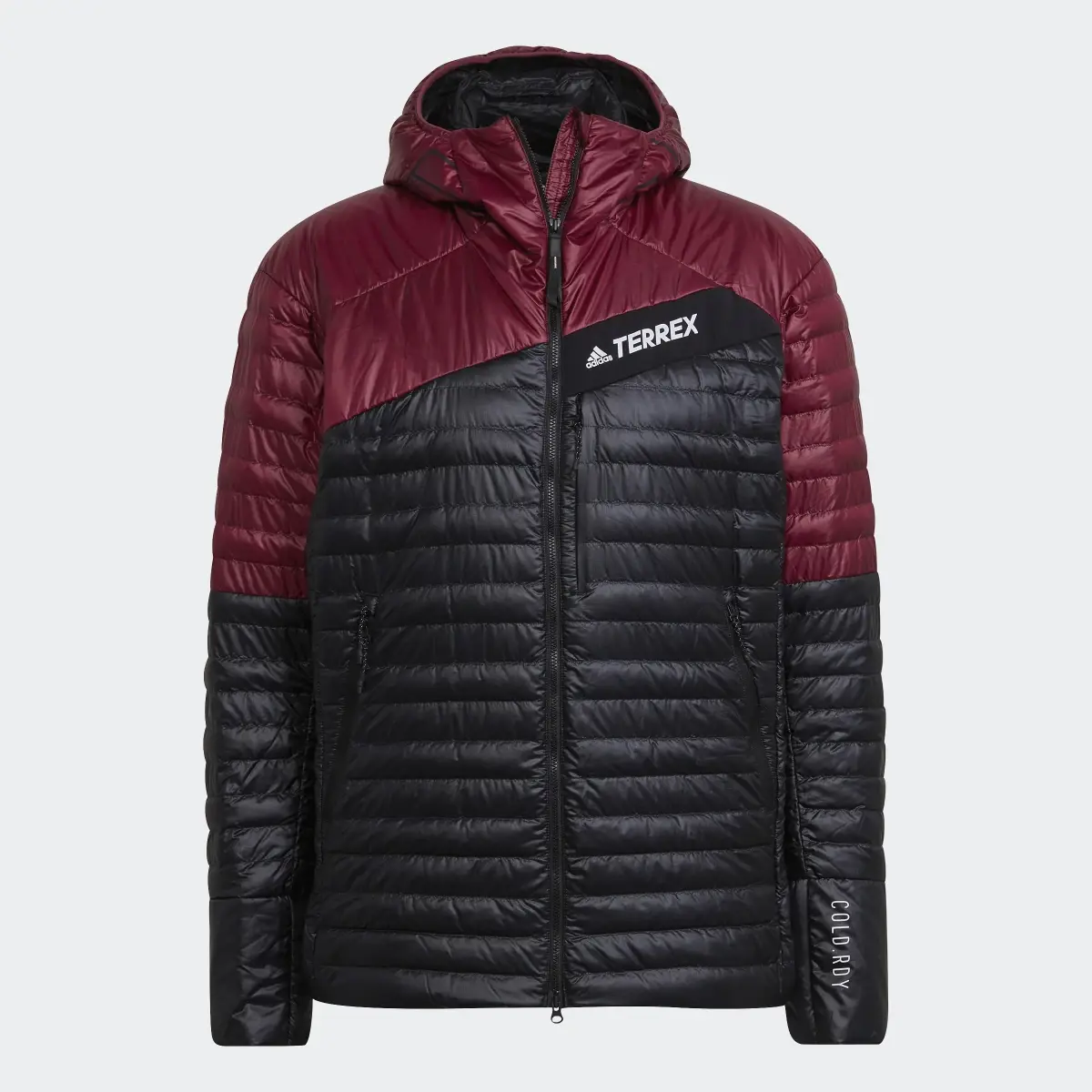 Adidas Techrock Year-Round Down Hooded Jacket. 1