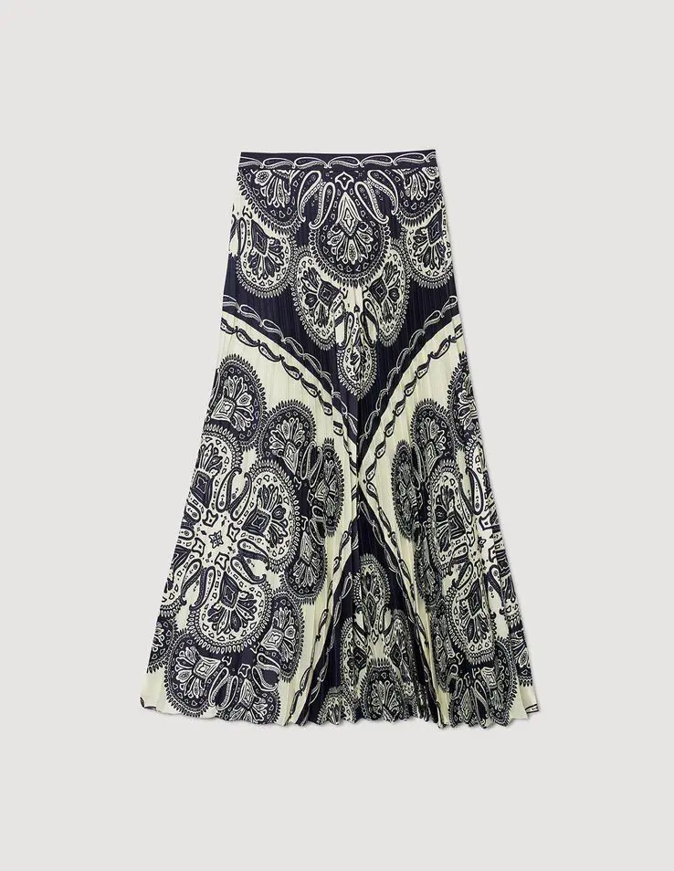 Sandro Floaty bandana-print maxi skirt. 1