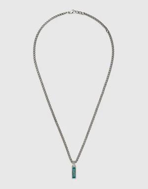 Necklace with enamel pendant