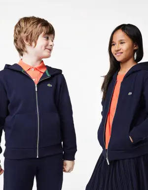 Lacoste Sweatshirt de capuz com zip e bolso canguru Lacoste para criança