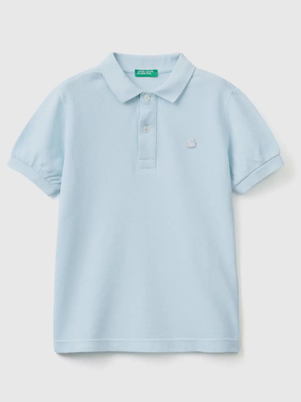 Benetton slim fit polo in 100% organic cotton. 1