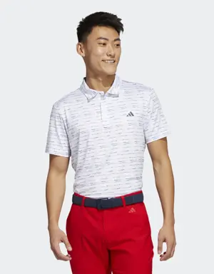 Stripe Zip Golf Polo Shirt