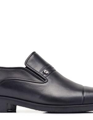 Siyah Klasik Bağcıksız Erkek Ayakkabı -12477-