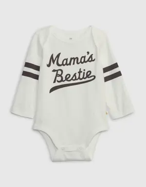 Baby 100% Organic Cotton Mix and Match Graphic Bodysuit white