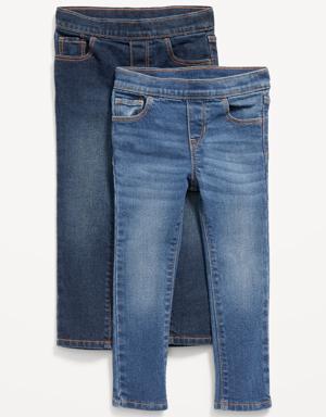 Old Navy Wow Skinny Pull-On Jeans 2-Pack for Toddler Girls blue