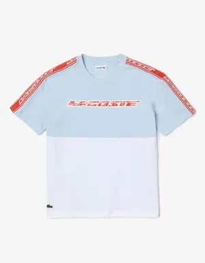 T-shirt enfant color-block Lacoste avec bandes contrastées
