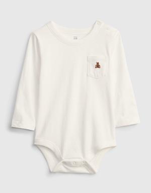 Baby 100% Organic Cotton Mix and Match Bodysuit white