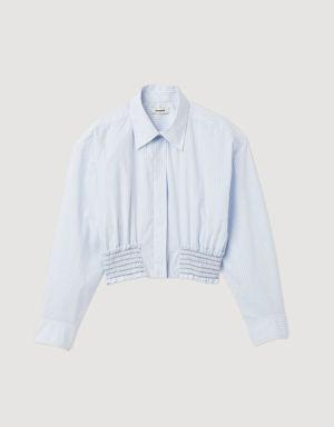 Cropped striped shirt Select a size and