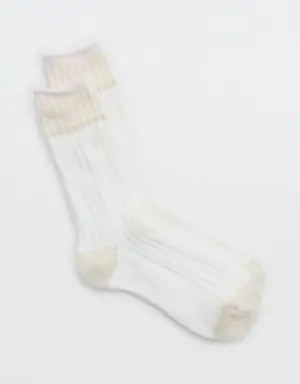 Colorblock Marled Crew Socks