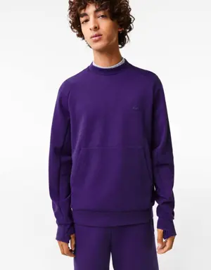 Lacoste Sudadera Jogger de hombre en mezcla de algodón con bolsillo tipo canguro y cuello redondo
