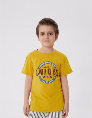Cayden Erkek Çocuk T-Shirt Sarı