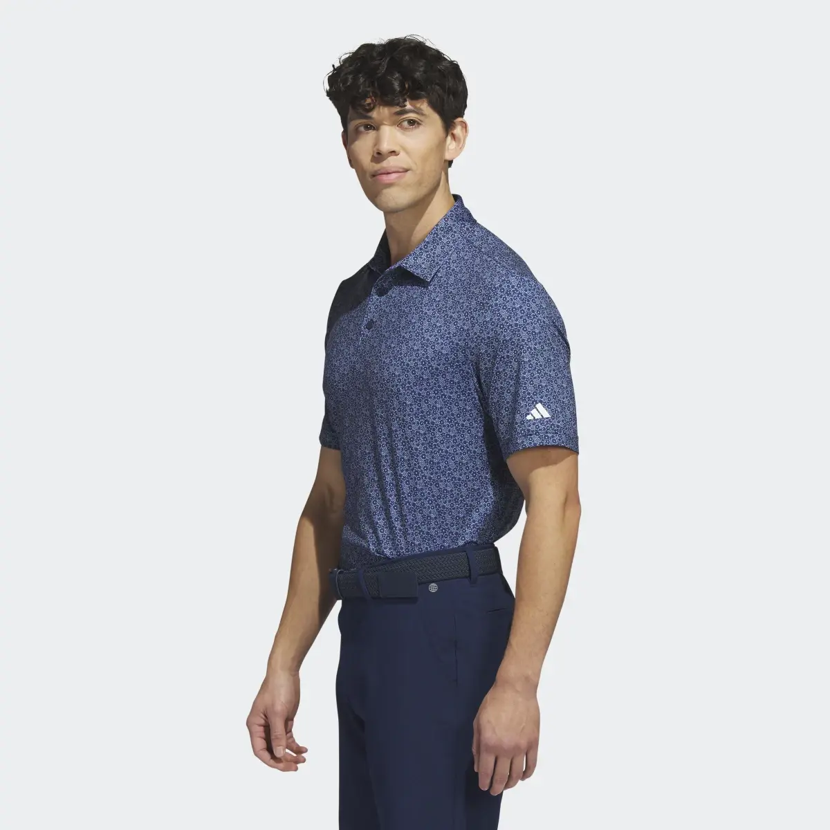 Adidas Ultimate365 Allover Print Golf Polo Shirt. 3