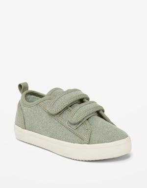 Canvas Double-Strap Sneakers for Toddler Boys green