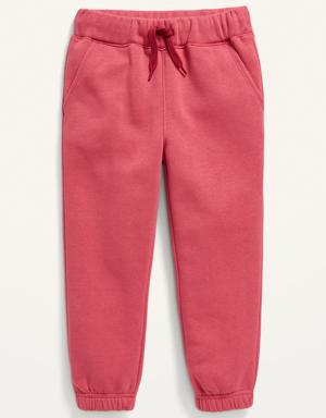 Unisex Cinched-Hem Sweatpants for Toddlers pink