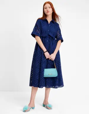 Embroidered Cutwork Montauk Dress