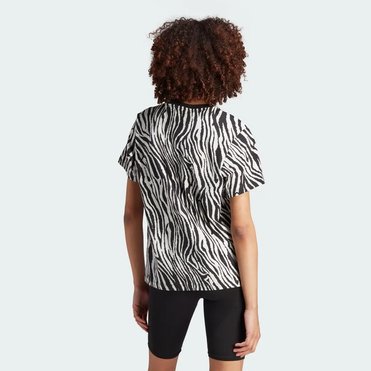 Adidas Allover Zebra Animal Print Essentials Tee. 3