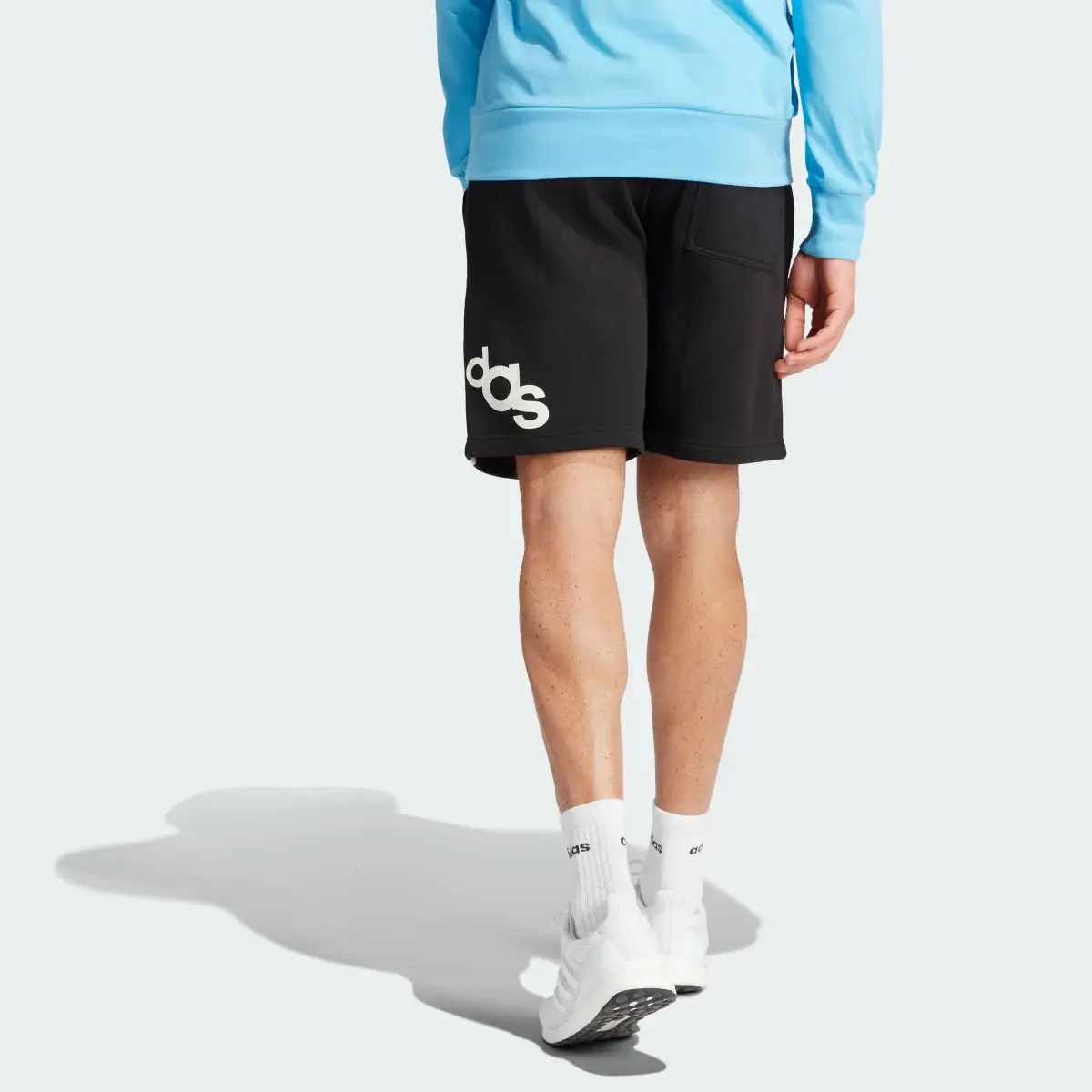 Adidas Graphic Print Fleece Shorts. 2