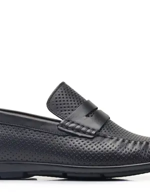 Siyah Yazlık Loafer Erkek Ayakkabı -32051-