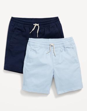 Functional-Drawstring Twill Shorts 2-Pack for Toddler Boys blue