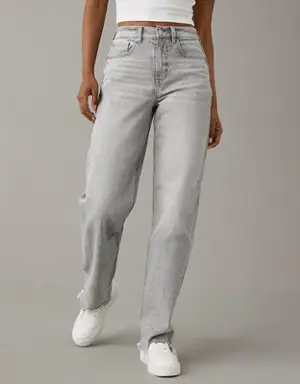 Strigid Super High-Waisted Baggy Straight Embellished Jean