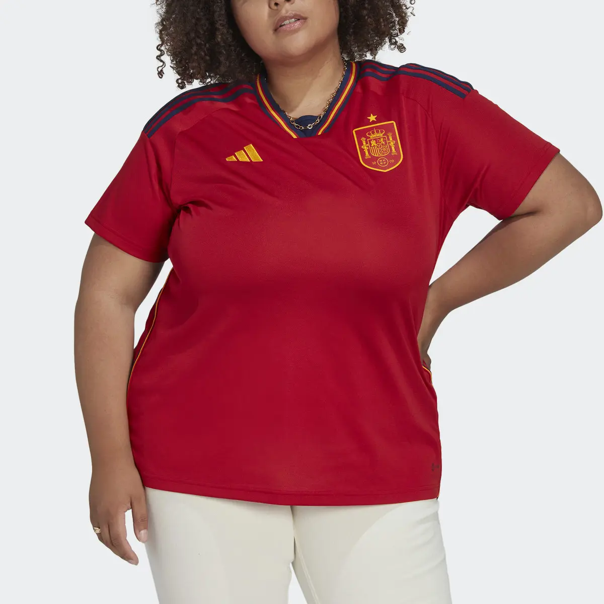 Adidas Camisola Principal 22 de Espanha (Plus Size). 1