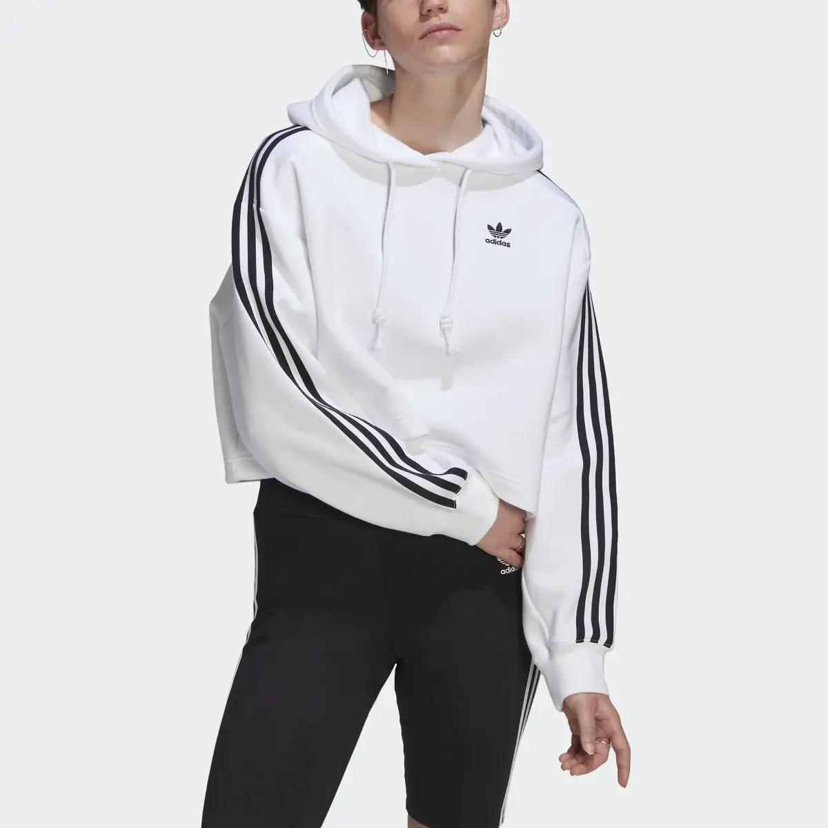 Adidas Adicolor Classics Crop Hoodie. 1