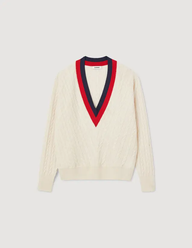 Sandro Cable knit sweater Login to add to Wish list. 2