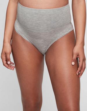 Maternity Post-Baby High Rise Stretch Bikini gray